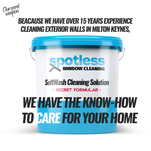 SoftWash rendered wall cleaning solution